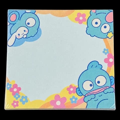 Blue square memo pad, shown as a stationery example