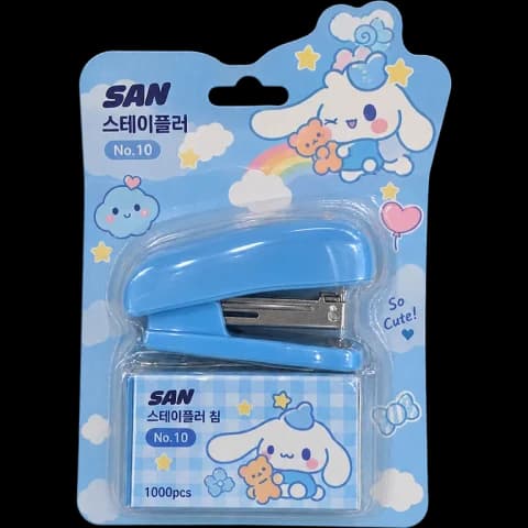 Blue mini stapler, shown as a stationery example