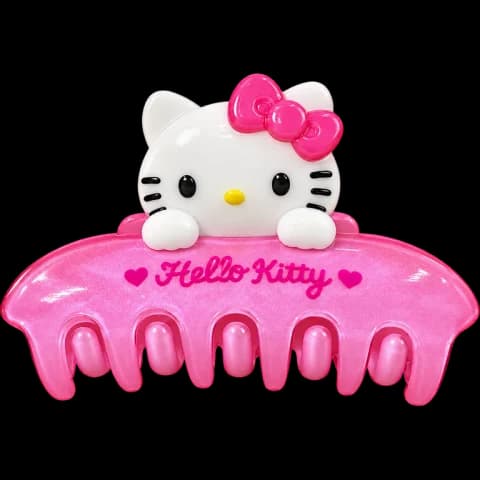 Pink bow hair clip, shown as an accessory example